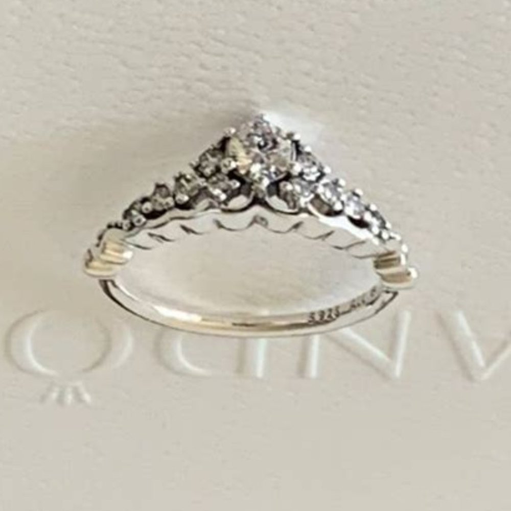 Fairy Tale Tiara Wishbone Silver Ring